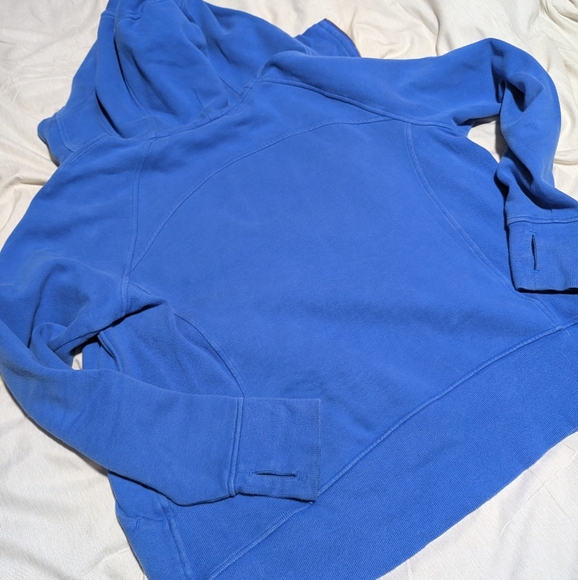 Lululemon athletica 12 scuba hoodie blue women's large hooded jacket cotton - Picture 7 of 7